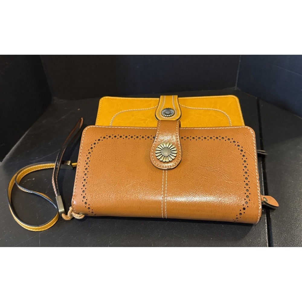 Sendefn Wallet Wristlet Genuine Leather Credit Card Holder Rfid Set Of 2